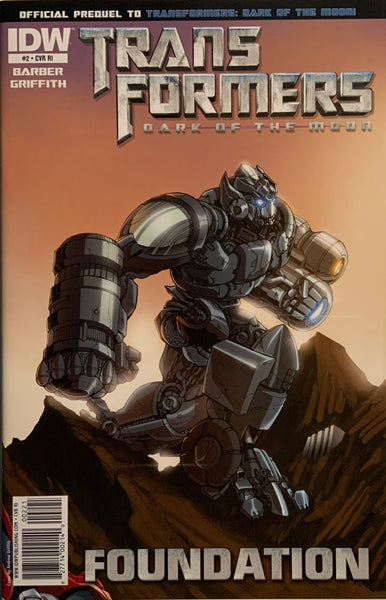 TRANSFORMERS DARK OF THE MOON : FOUNDATION # 2 GRIFFITH RETAILER INCENTIVE COVER