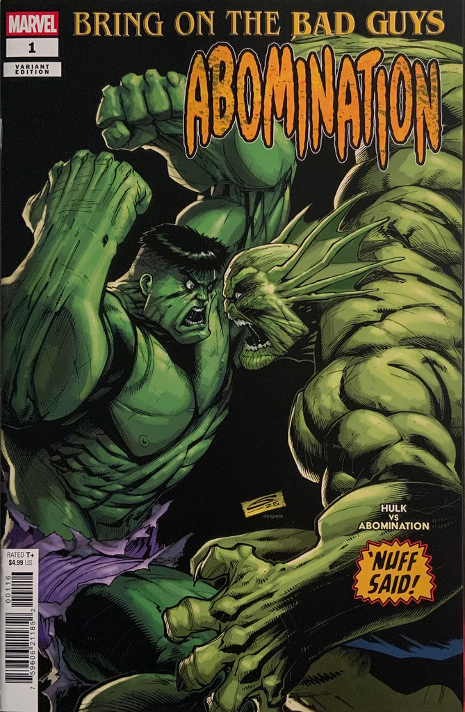 BRING ON THE BAD GUYS : ABOMINATION # 1 SANDOVAL 1:25 VARIANT COVER