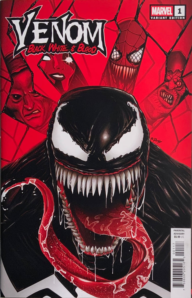 VENOM : BLACK WHITE & BLOOD # 1 DOALY 1:25 VARIANT COVER