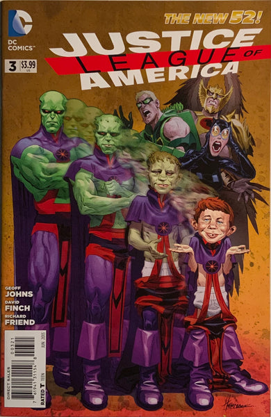 JUSTICE LEAGUE OF AMERICA (THE NEW 52) # 3 MAD MAGAZINE RETAILER INCENTIVE COVER