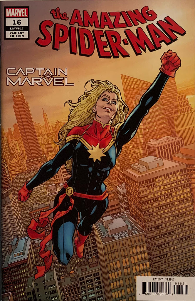 AMAZING SPIDER-MAN (2018-2022) #16 CAPTAIN MARVEL VARIANT COVER