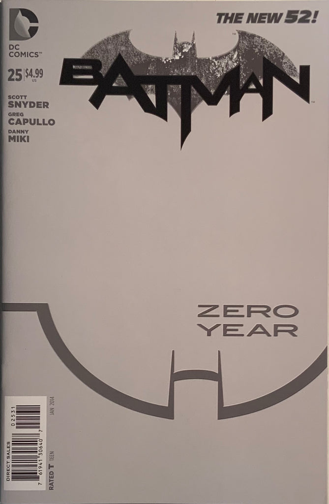 BATMAN (THE NEW 52) #25 BLACK AND GREY 1:100 VARIANT COVER