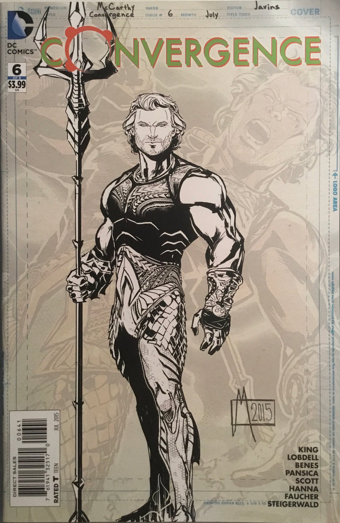 CONVERGENCE # 6 McCARTHY 1:100 AQUAMAN SKETCH VARIANT COVER