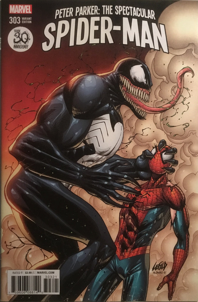 PETER PARKER THE SPECTACULAR SPIDER-MAN (2017-2019) # 303 VENOM 30TH ANNIVERSARY VARIANT COVER