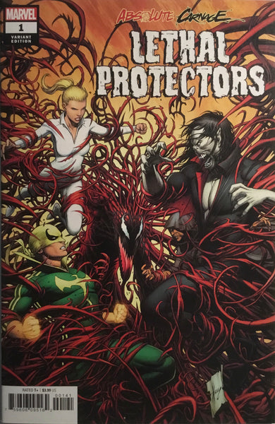ABSOLUTE CARNAGE LETHAL PROTECTORS # 1 KEOWN 1:50 VARIANT COVER