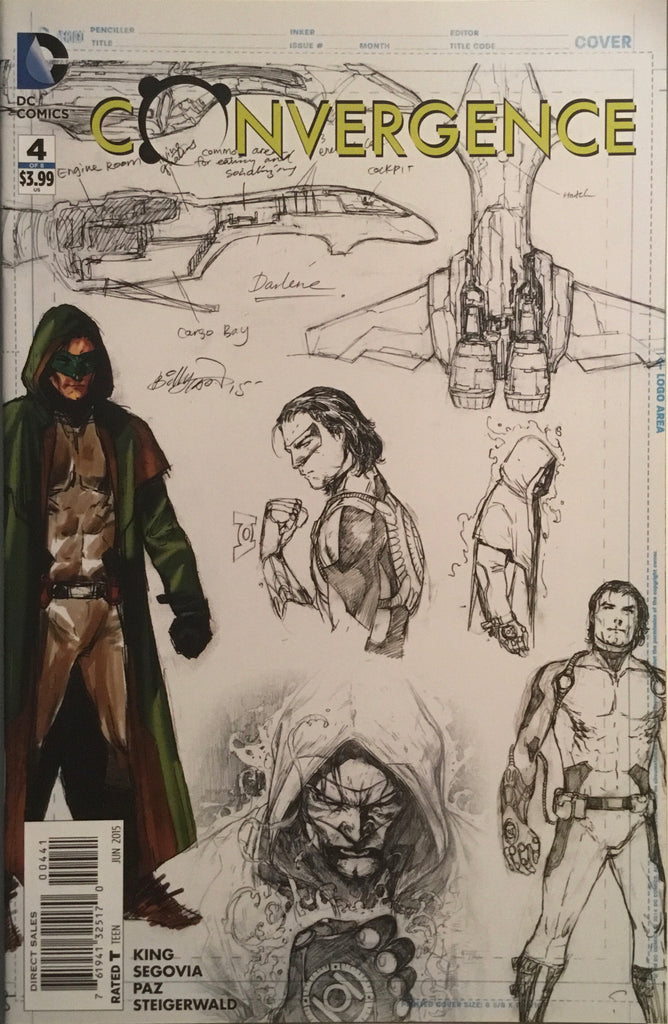 CONVERGENCE # 4 TAN 1:100 GREEN LANTERN SKETCH VARIANT COVER