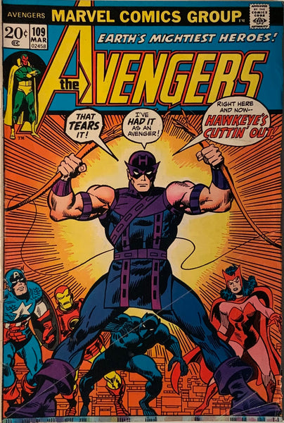 AVENGERS (1963-1996) #109 FIRST APPEARANCE OF IMUS THE CHAMPION