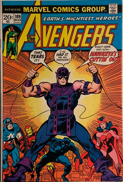 AVENGERS (1963-1996) #109 FIRST APPEARANCE OF IMUS THE CHAMPION
