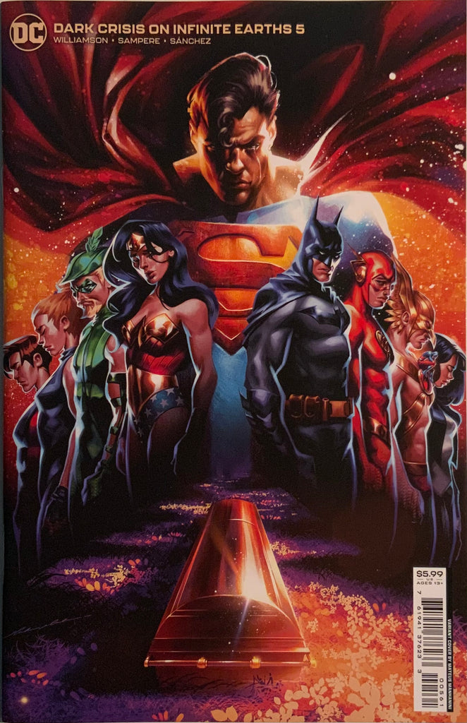 DARK CRISIS ON INFINITE EARTHS # 5 MANHANINI VARIANT COVER