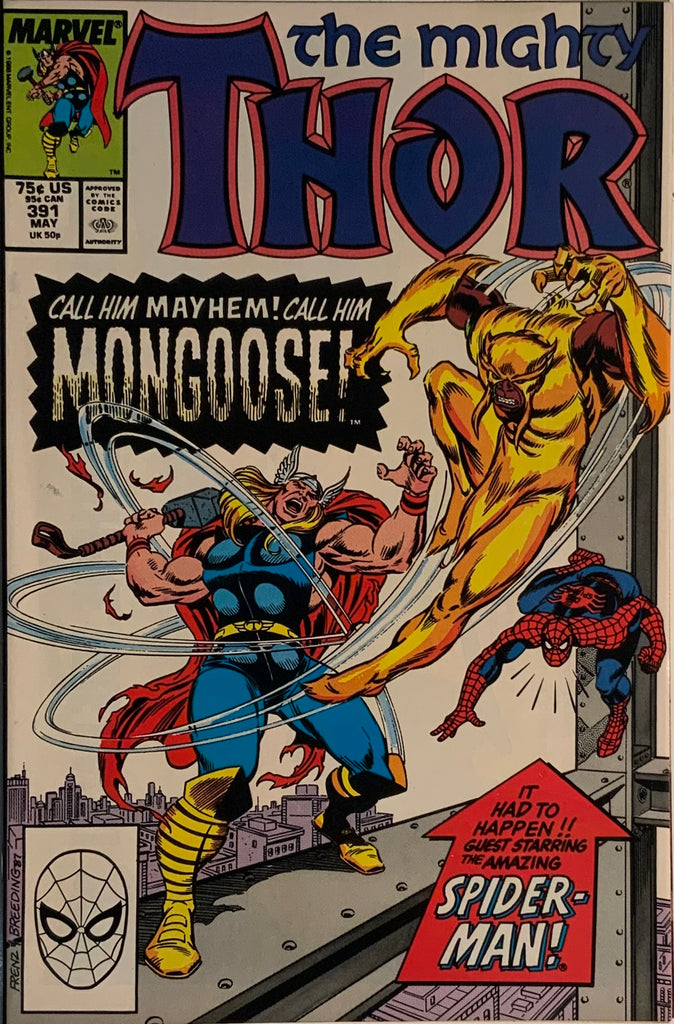 THOR (1966-1996) #391 FIRST FULL APPEARANCE OF MONGOOSE