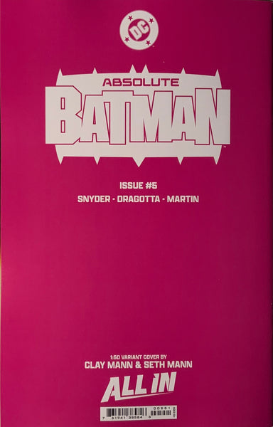 ABSOLUTE BATMAN # 5 MANN 1:50 VIRGIN VARIANT COVER