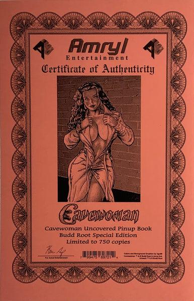 CAVEWOMAN UNCOVERED PINUP BOOK SPECIAL EDITION WITH CERTIFICATE OF AUTHENTICITY