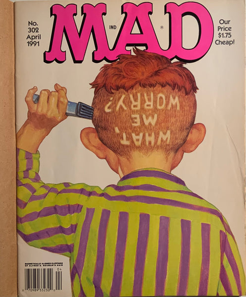 MAD MAGAZINE (USA) #302 WITH MAILING OVERLAY COVER