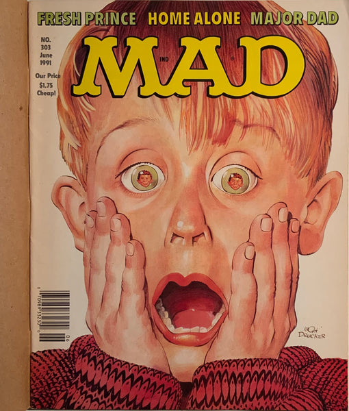MAD MAGAZINE (USA) #303 WITH MAILING OVERLAY COVER
