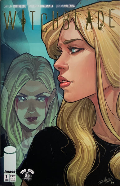 WITCHBLADE (2017) # 1 RETAILER APPRECIATION GOLD LOGO VARIANT COVER