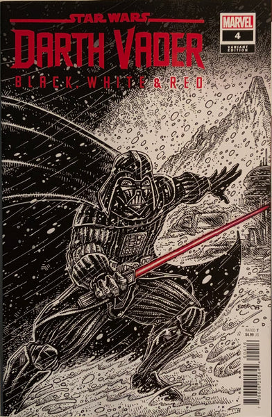 STAR WARS DARTH VADER BLACK WHITE AND RED #4 EASTMAN 1:25 VARIANT COVER