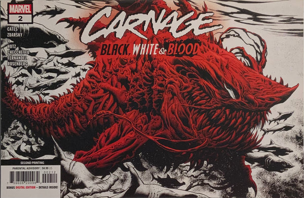 CARNAGE : BLACK WHITE AND BLOOD # 2 HOTZ SECOND PRINTING
