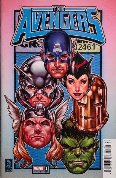 AVENGERS (2023) # 1 BROOKS CORNER BOX VARIANT COVER