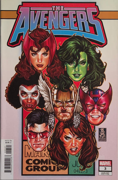 AVENGERS (2023) # 3 BROOKS CORNER BOX VARIANT COVER