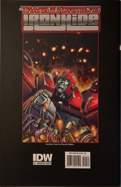 TRANSFORMERS IRONHIDE # 2 MATERE RETAILER INCENTIVE COVER