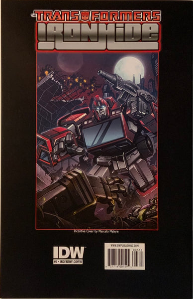 TRANSFORMERS IRONHIDE # 3 MATERE RETAILER INCENTIVE COVER