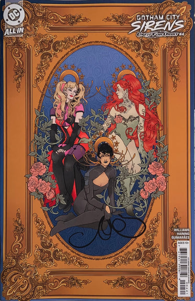 GOTHAM CITY SIRENS : UNFIT FOR ORBIT # 4 MASK 1:25 FRAME VARIANT COVER
