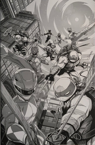 MIGHTY MORPHIN POWER RANGERS / TMNT III # 1 ZONNO 1:10 VARIANT COVER