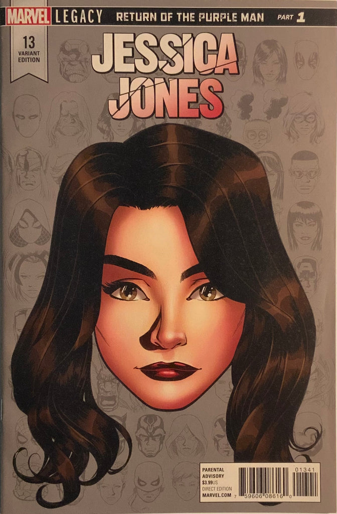 JESSICA JONES #13 McKONE 1:10 HEADSHOT VARIANT COVER