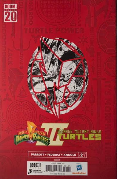 MIGHTY MORPHIN POWER RANGERS / TMNT III # 2 ZONNO 1:10 VARIANT COVER