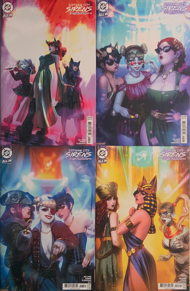 GOTHAM CITY SIRENS : UNFIT FOR ORBIT # 1 - 5 SET OF NOOBOVICH VARIANT COVERS
