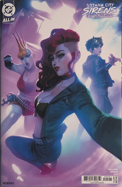 GOTHAM CITY SIRENS : UNFIT FOR ORBIT # 1 - 5 SET OF NOOBOVICH VARIANT COVERS