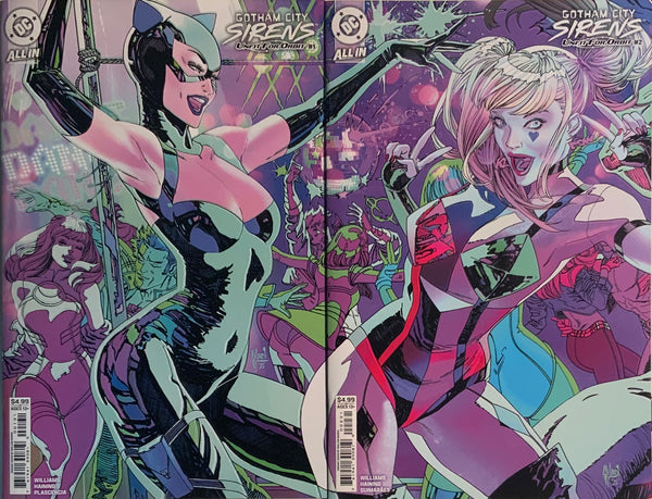 GOTHAM CITY SIRENS : UNFIT FOR ORBIT # 1 - 5 SET OF CONNECTING VARIANT COVERS