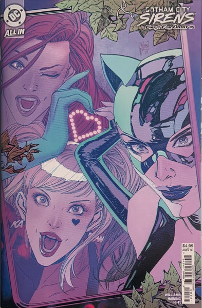 GOTHAM CITY SIRENS : UNFIT FOR ORBIT # 1 - 5 SET OF CONNECTING VARIANT COVERS
