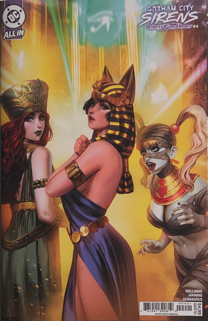 GOTHAM CITY SIRENS : UNFIT FOR ORBIT # 4 NOOBOVICH VARIANT COVER
