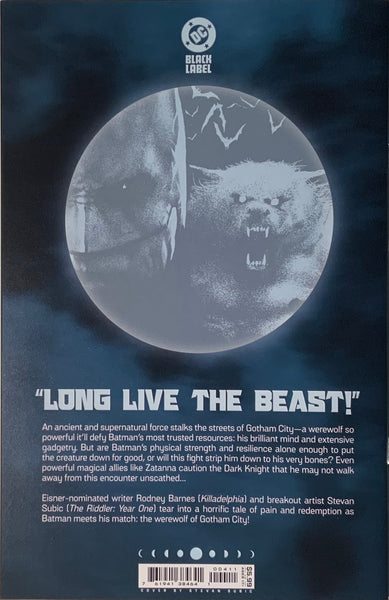 BATMAN : FULL MOON # 4 GLOW-IN-THE-DARK COVER