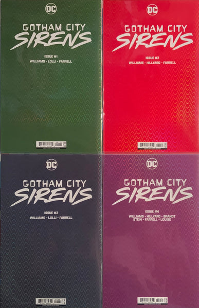 GOTHAM CITY SIRENS # 1 - 4 SET OF FOIL PRISM CONNECTING VARIANT COVERS