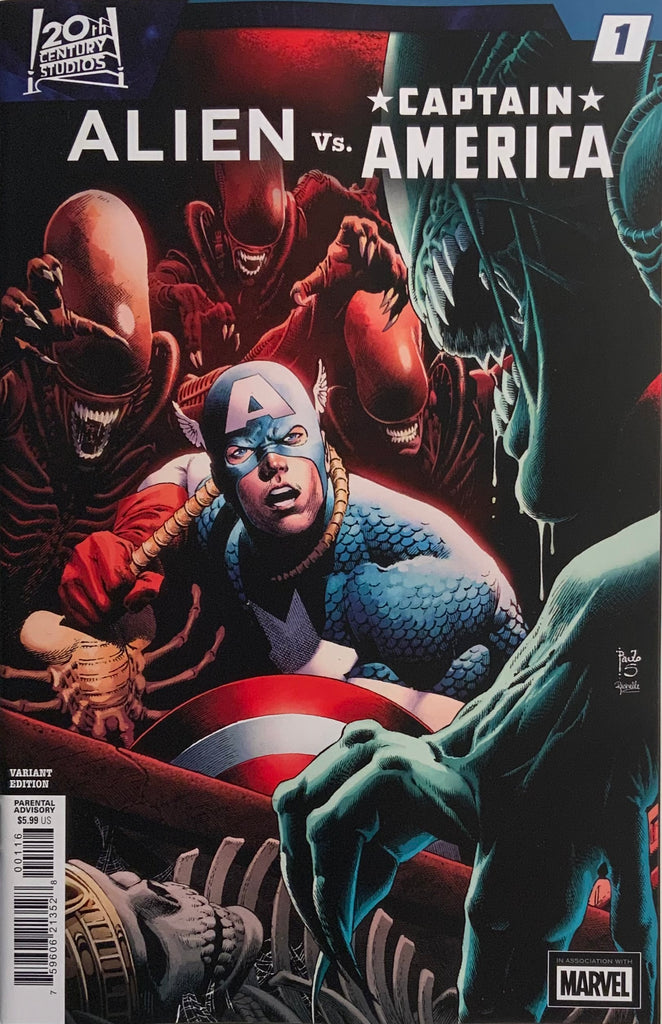 ALIEN VS CAPTAIN AMERICA #1 SIQUEIRA 1:25 VARIANT COVER