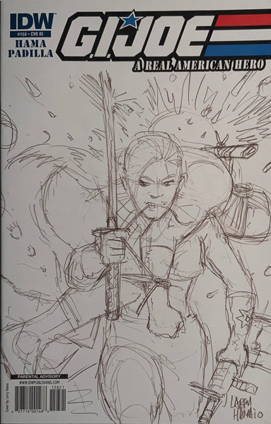 G.I. JOE : A REAL AMERICAN HERO #158 HAMA RETAILER INCENTIVE VARIANT COVER