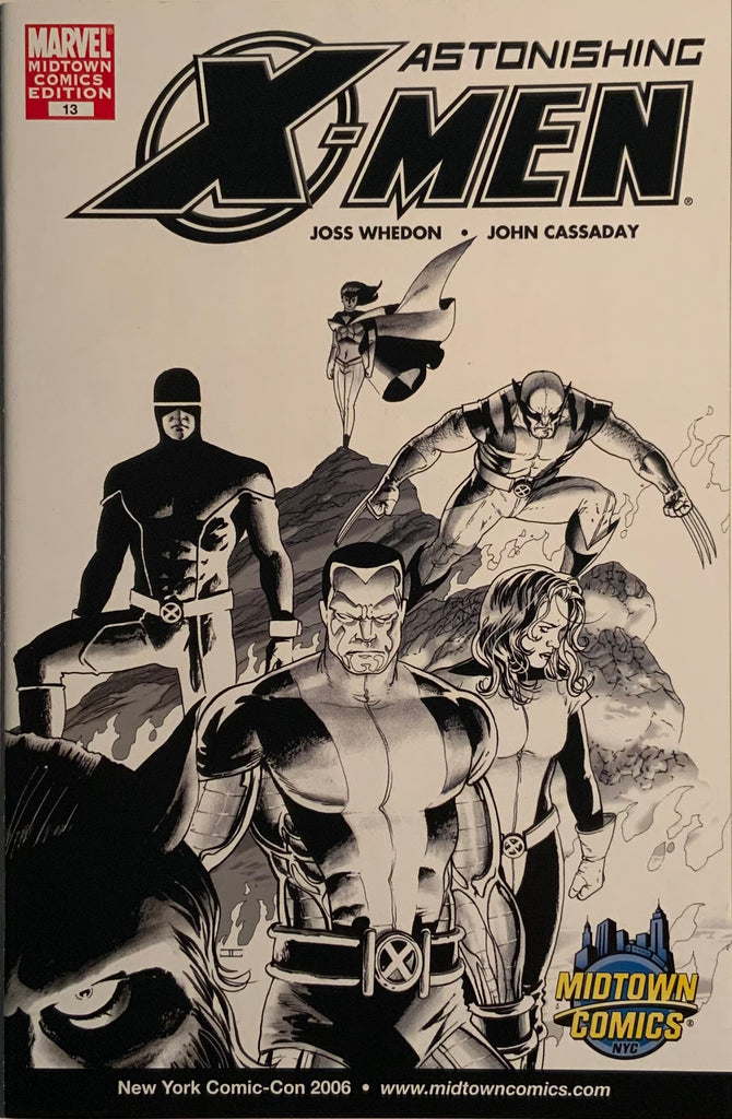 ASTONISHING X-MEN (2004-2013) #13 CASSADAY MIDTOWN COMICS LIMITED SKETCH VARIANT COVER