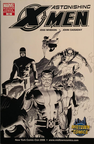 ASTONISHING X-MEN (2004-2013) #13 CASSADAY MIDTOWN COMICS LIMITED SKETCH VARIANT COVER
