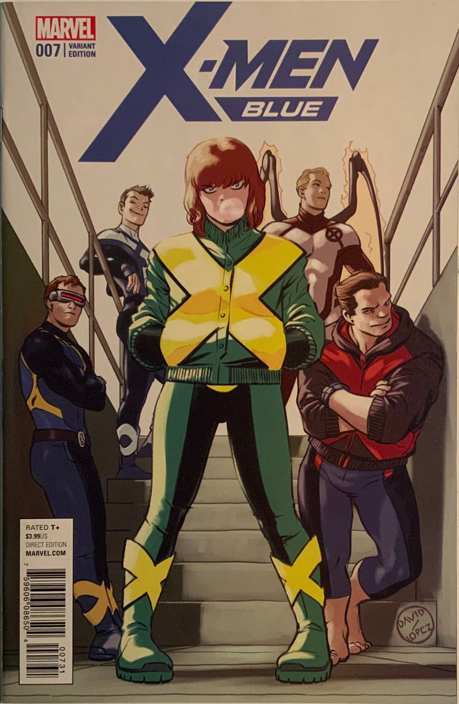 X-MEN BLUE # 7 LOPEZ 1:25 VARIANT COVER