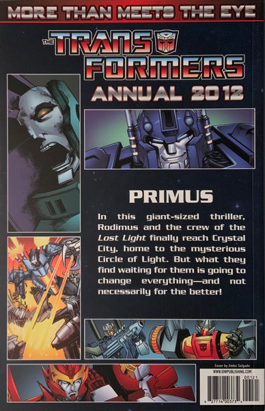 TRANSFORMERS MORE THAN MEETS THE EYE ANNUAL 2012 SALGADO RETAILER INCENTIVE COVER