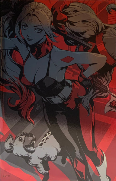 HARLEY QUINN : BLACK + WHITE + REDDER # 1 ARTGERM FOIL VARIANT COVER