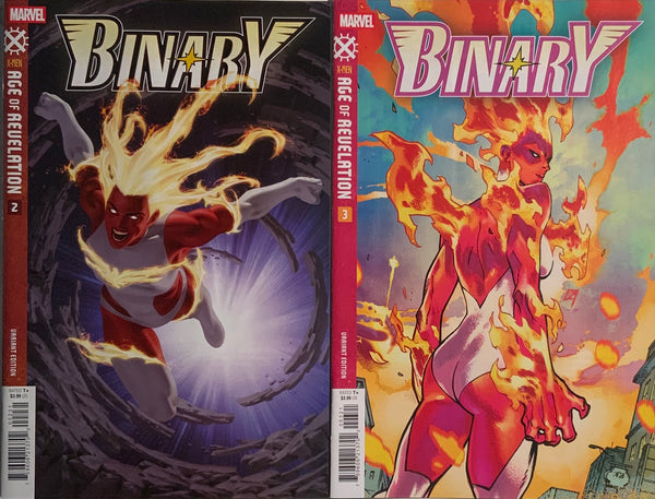 X-MEN : AGE OF REVELATION : BINARY # 1 - 3 SET VARIANT COVERS