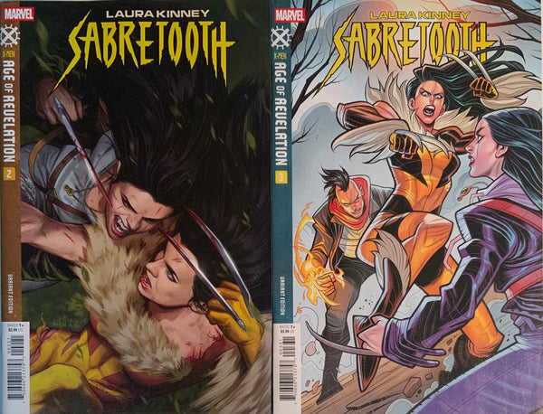 X-MEN : AGE OF REVELATION : LAURA KINNEY SABRETOOTH #1 - 3 SET VARIANT COVERS