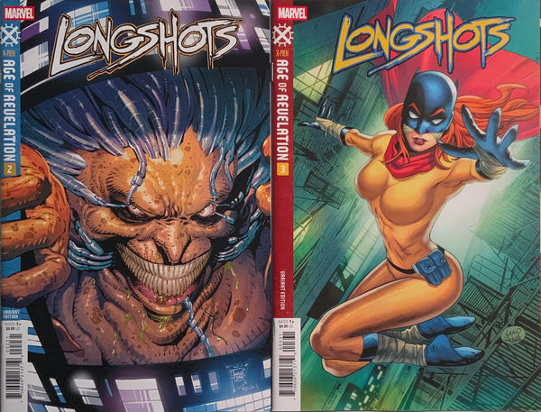 X-MEN : AGE OF REVELATION : LONGSHOTS # 1 - 3 SET VARIANT COVERS
