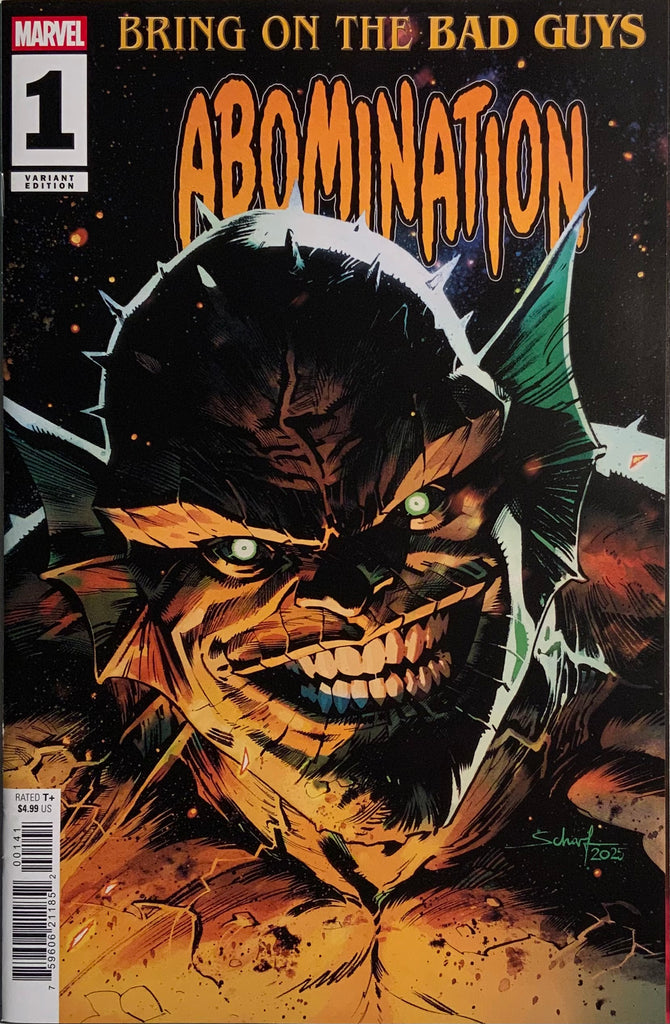 BRING ON THE BAD GUYS : ABOMINATION # 1 SCHARF VARIANT COVER
