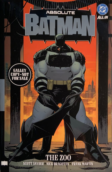 ABSOLUTE BATMAN VOLUME 1 THE ZOO GRAPHIC NOVEL “GALLEY COPY”