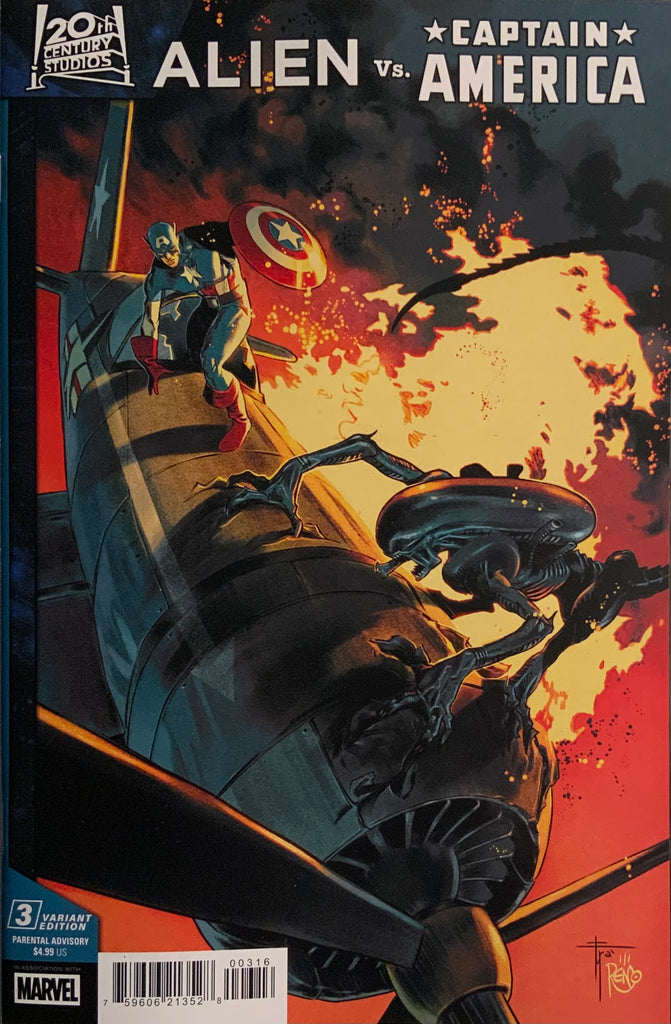ALIEN VS CAPTAIN AMERICA #3 MOBILI 1:25 VARIANT COVER