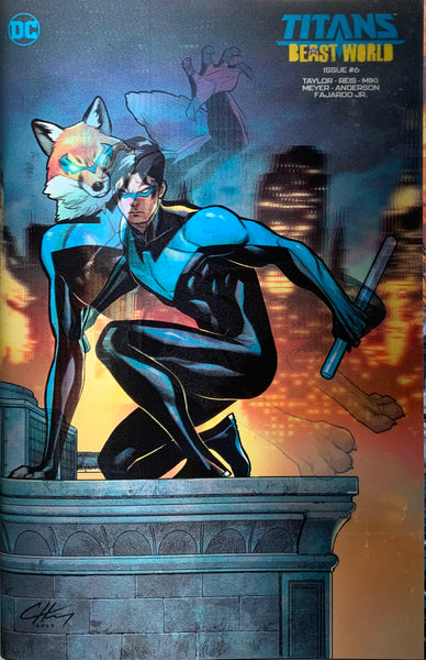 TITANS : BEAST WORLD # 1 - 6 SET OF LENTICULAR VARIANT COVERS